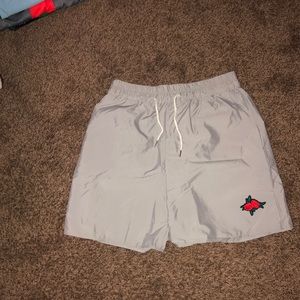 Grey polyester shorts